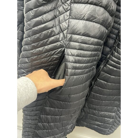 Duluth Trading Down Packable Long Puffer Coat Lightweight Nylon Jacket Black 3X - Picture 5 of 11